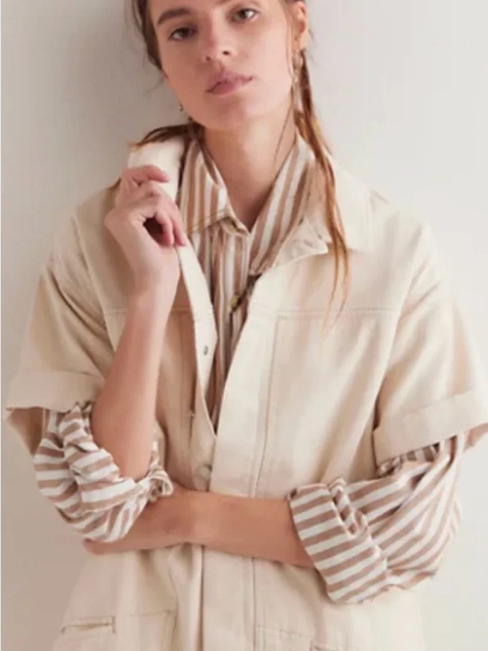 Free People Cream WidJumpsuit